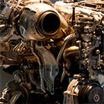【Mercedes-Benz Museum】30 | Diesel Engine OM654 in E220d メルセデス・ベンツ